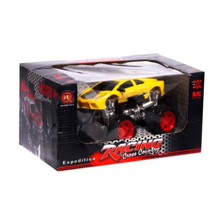The radio -controlled jeep "Supergracker" works on the battery, the color is yellow-5