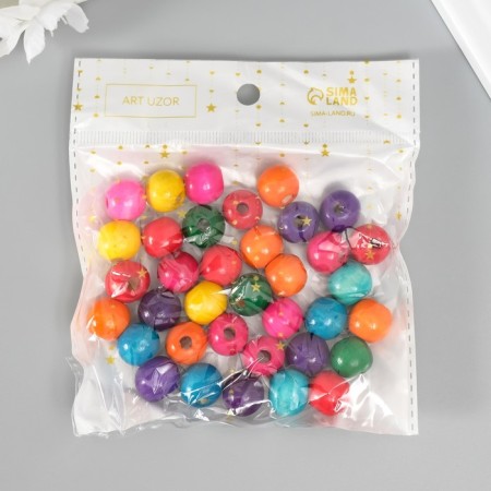 Beads for creativity tree "Balls Color Neon" set 35 pcs d = 1.4 cm-3