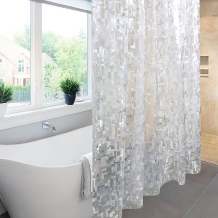 Curtain for the bathroom Meiwa Vision, 182x182 cm, PVC, transparent