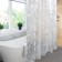 Curtain for the bathroom Meiwa Vision, 182x182 cm, PVC, transparent