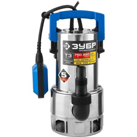 Drainage “Zubble” NPG-T3-750C, for dirty water, 750 W, 220 l/min, pressure 8 m-1