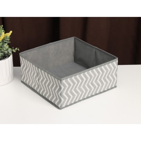 Storage box "Simetro", 29 × 29 × 13 cm, color gray color-1