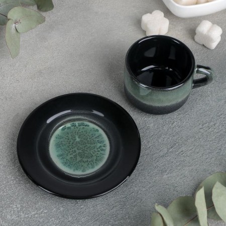 Verde Notte coffee steam, a cup 80 ml, a saucer d = 6 cm-1