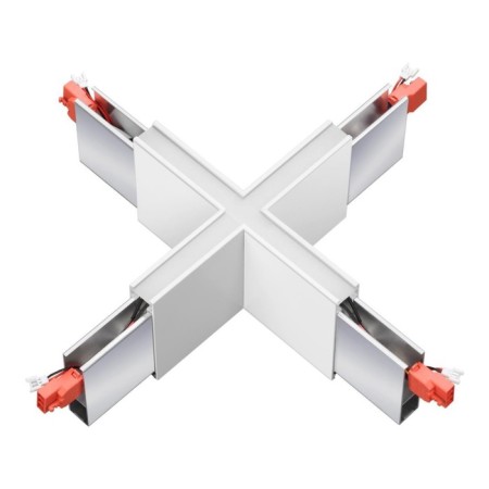 Connector (x-shaped) over, white color