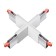 Connector (x-shaped) over, white color