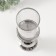 Ceramics candlestick, glass for 1 candle "Albero" d = 7.5 cm silver 9.5x9.5x35 cm