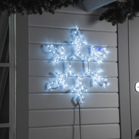 LED figure "Snowflake", 65 cm, Duralight, 120 LED, 220 V, flicker, glow of white/blue