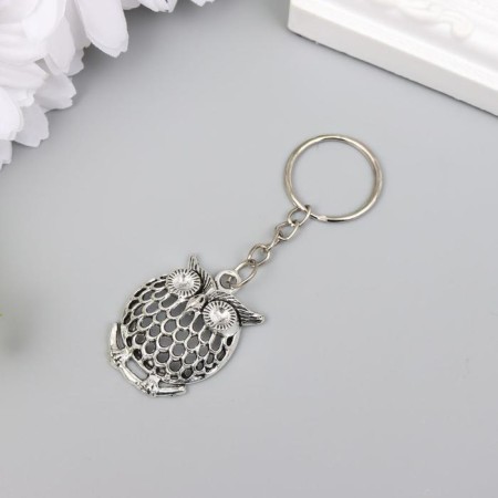 Trick Metal "Owl on the branch" Volumetric openwork 3x3x1 cm-1