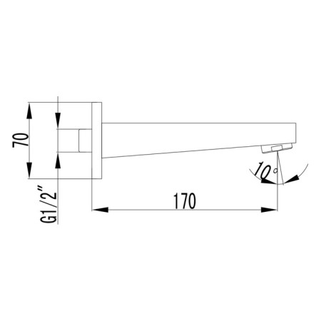 Pour for the LEMARK LM4381C mixer, length 170 mm, chrome-1