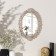 Wall mirror "monogram", mirror surface 16 × 23 cm, color "white gold"
