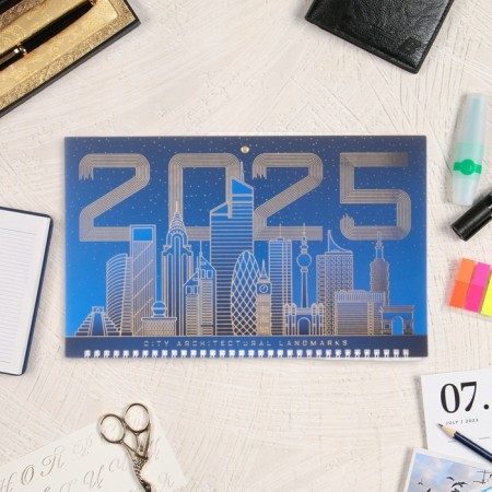 Calendar quarterly premium trio "skyscrapers" 2025, 32 x 79 cm-1