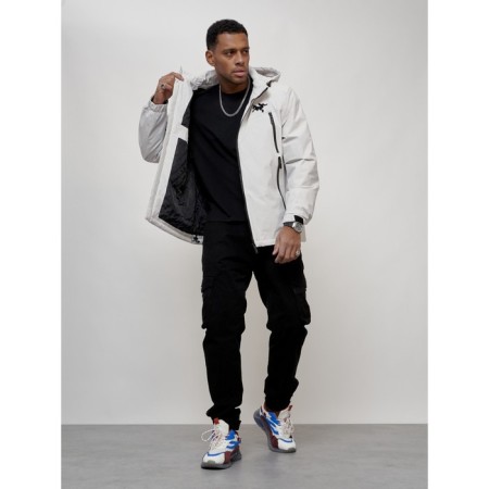 Male spring jacket, size 52, light gray color-4