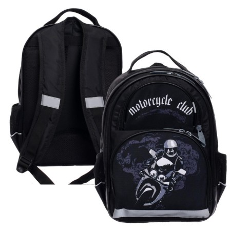 School backpack, 36 x 23 x 13 cm, ergonomic back, calligrata p "Moto"-5