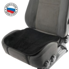 Front seat, artificial fur, size 48 x 48 cm, black