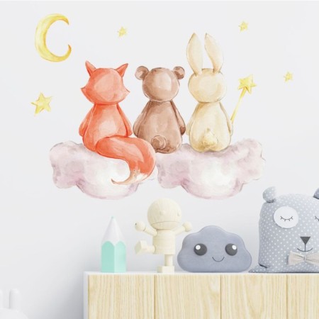 Sticker plastic interior color "ponytails on a cloud" 35x60 cm