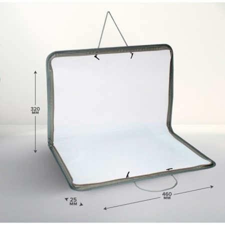 Folder for drawings and drawings A3, 460 x 320 x 25 mm, handles, plastic, lightning around, "office"-1