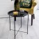 Folding metal table-stalk 2 in 1, 470 × 470 × 505 mm, black color