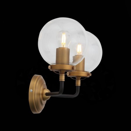 Sconces st. SL234.401.02. Varieta. 2x40 watts, E27, 36x27 cm, black color, gold-6