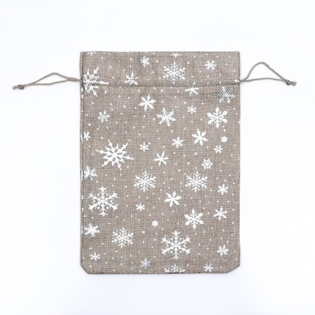 Gift bag from the canvas "Snowflakes", 20 x 28 cm-1