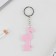 Key keychain "Pink Flamingo", metal