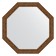 Mirror in the baguette frame, vignette aged bronze 56 mm, 65x65 cm