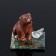 Souvenir "Brown Bear", 5x5x4 cm, coil, gypsum, mix