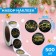 Stickers with embossing in the roll "Merry Christmas!", 500 pcs, 2.5 x 2.5 cm