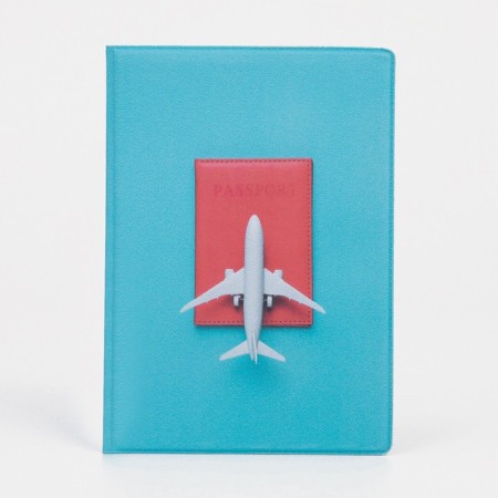 Cover for passport, blue color
