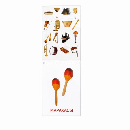 Educational cards of Doman "Musical Instruments", on the paper clip, 20 p.-2