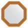 Mirror in the baguette frame, aged gold with weaving 70 mm, 53.2x53.2 cm