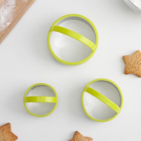 A set of forms for cutting cookies Konfinetta "Circle", 7 × 4.5 cm, 3 pcs, color mix-2