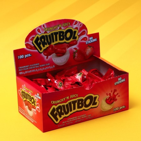 Chewing gum Fruittbol Jelly strawberries, 3.5 g-1