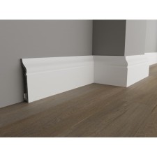 Skirting shock -resistant white 80x16x2000mm