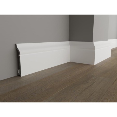Skirting shock -resistant white 80x16x2000mm