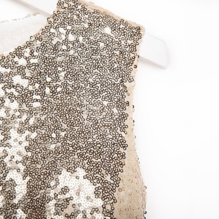 Платье нарядное для девочки с пайетками KAFTAN, размер 34 (122-128), цвет чёрный-10