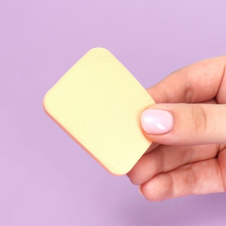 Makeup sponge, set - 2 pcs, beige color-4