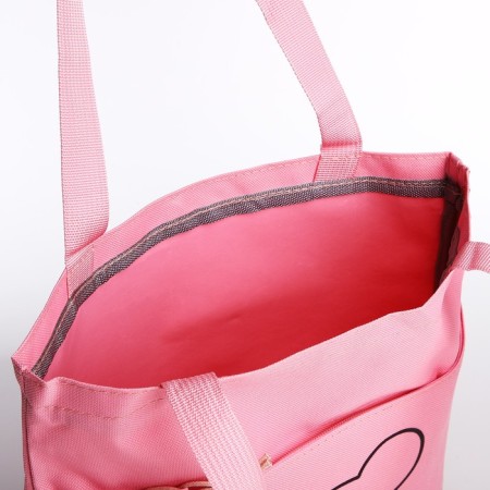 School set. A backpack with a zipper, a core, a bag, a pencil case, a bag for coins, the color is pink-11