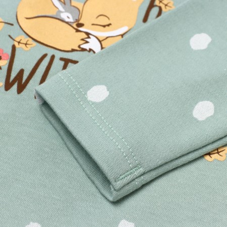Body baby with a long sleeve "Fox", color menthol, height 68-2