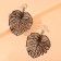 Monster metal earrings leaflet, black color