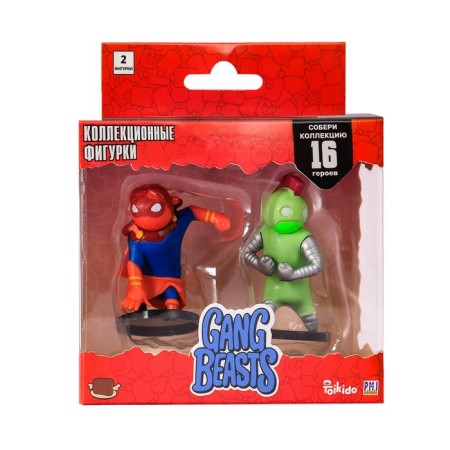 Set of Gang Beasts figures, with a superhero and a knight, 2 pcs-2