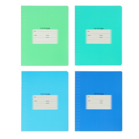Notebook 12 sheets in the narrow line "School", cover coated cardboard, offset unit, mix
