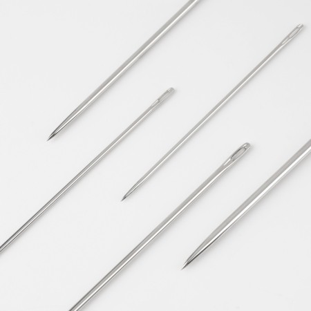 Sewing needles, for skin and fur No. 2, d = 0.8 / 1 / 1.8 mm, 4 - 8 cm, 5 pcs, from 200912-1