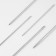 Sewing needles, for skin and fur No. 2, d = 0.8 / 1 / 1.8 mm, 4 - 8 cm, 5 pcs, from 200912