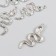 Decor for creativity metal, rhinestones "Snake with gems" silver 0.4x1.7x4.2 cm