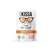 Влажный корм "Kissa" для кошек, курица в соусе, 75 г