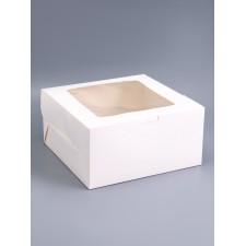 Cake box, white, 25 x 25 x 12 cm