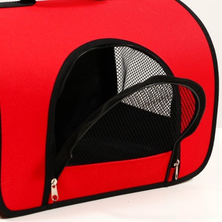 Bag - Animal carrying, 2 entrances, 40 x 25 x 28 cm, red-4