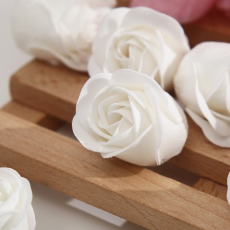 Soap roses white, set 81 pcs-2
