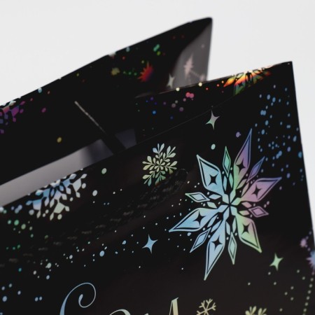 Package Holographic "Dance of Snowflakes", 18 x 23 x 10 cm, New Year-5