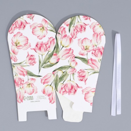 Bonbonniere box, gift packaging, “flowers”, 7.5 x 8 x 7.5 cm-6